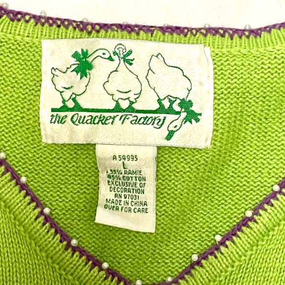 Quacker Factory Ladies Butterfly Cotton Blend Sweater - Picture 6 of 8